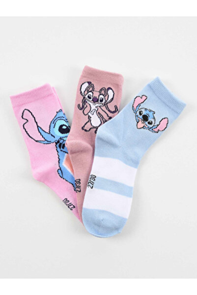 Lilo & Stitch Set 3 perechi sosete sport pentru copii