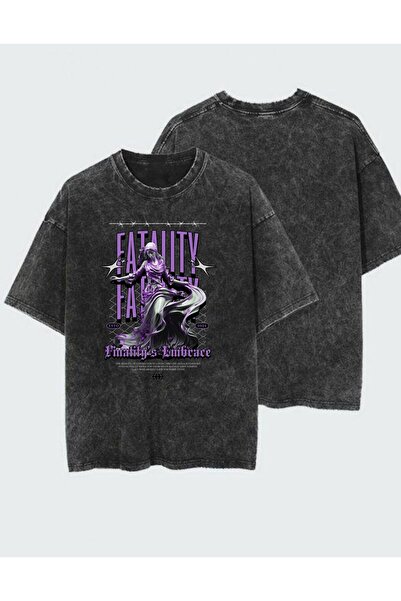 DEEFWEAR Tricou unisex cu imprimeu, spălat și uzat