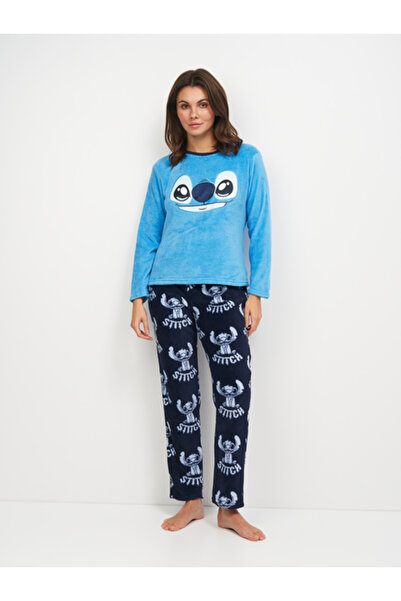 Stitch Pijamale coral fleece, pentru femei