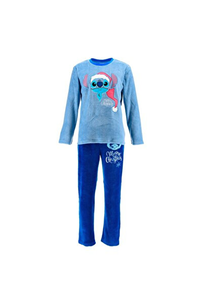 Stitch Coral fleece pajamas for women Merry Christmas