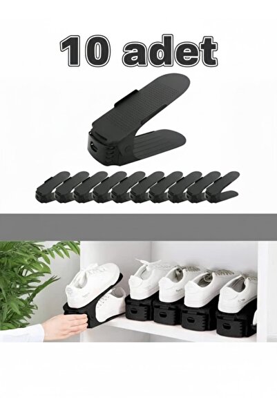 Buclee Ayakkabı Rampası 10'lu Set I Pratik Ayakkabılık Düzenleyici Çift Katlı...
