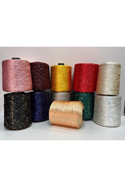 DmrTuhafiye 100gr Pullu El Örgü ipi - Kırmızı