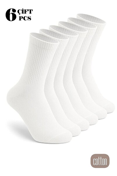 Muti 6-Pack Cotton Tennis College Socks Unisex - Adult, Teen, and Child