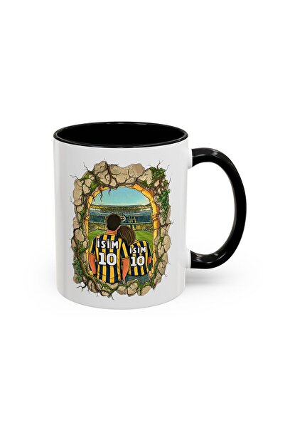 MRN Tasarım Football Ball Yellow Navy Blue Trophy Cup Special for Lovers Trophy Cup Football Ball Trophy Cup Special