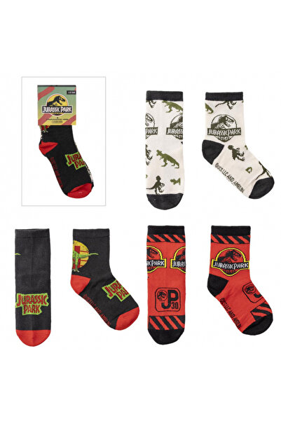 JURASSIC WORLD Set 3 perechi sosete