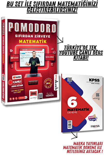 Yargı Yayınları Pomodoro Sıfırdan Zirveye KPSS ALES AGS TYT AYT Matematik Can...
