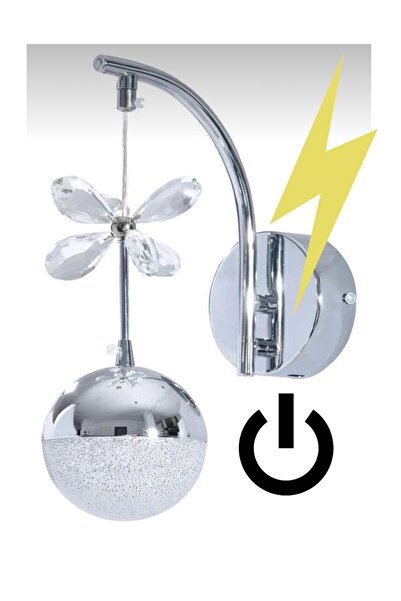 Akgül Krom Tek Top Elektrikli Kelebek Figürlü 3 Renk Aplik