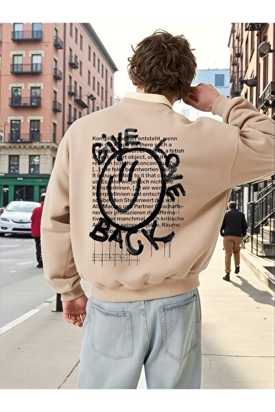 ArtYus Φούτερ με μακρύ μανίκι Give Love Back Transfer με τύπωμα μεγάλου μεγέθ...