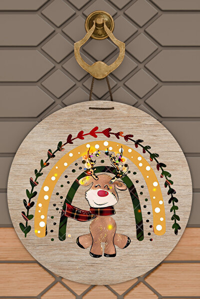 Dormot Ψηφιακή εκτύπωση υψηλής ποιότητας, Πρωτοχρονιά, Καλά Χριστούγεννα, Στολίδι πόρτας με θέμα την Πρωτοχρονιά, Στολίδι τοίχου