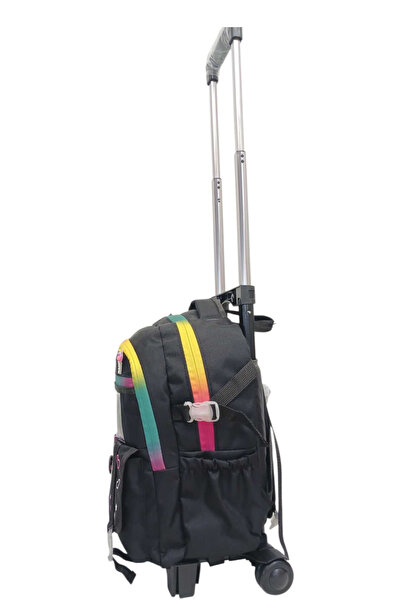 ROWAN ÇANTA 2-Stage Checkerboard Character Patterned Special Color Zippered Portable Primary School Backpack