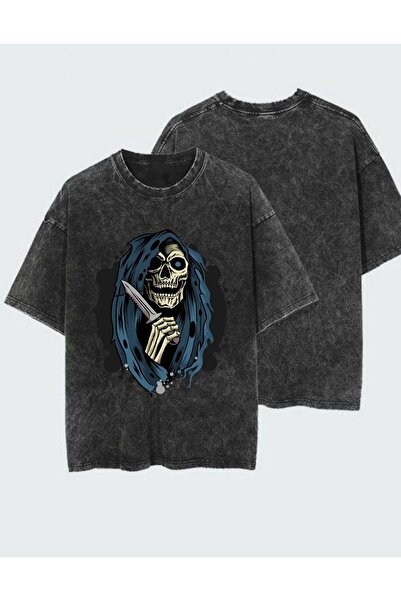 DEEFWEAR Tricou unisex cu imprimeu, spălat și uzat