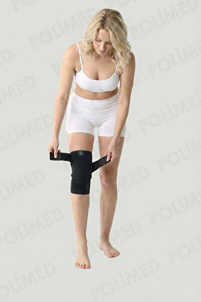 POLİMED Ped Supported Knee Brace Athlete Knee Brace Anatomical Design Adjustable Size