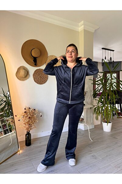 MJORA Flared Leggings Pants & Zippered Sweat Top and Bottom Set