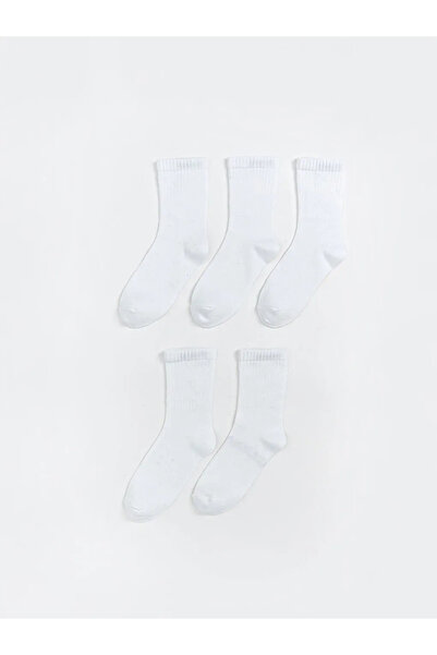 LC Waikiki Lcw Kids White Basic Girls' Socks 5-Pack
