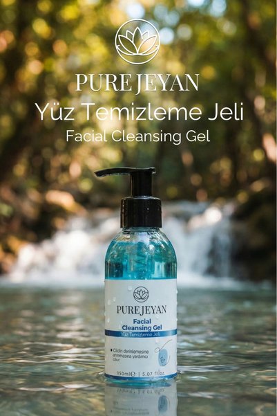 PURE JEYAN Facial Cleansing Gel 150 ml Provitamin B5 + Calendula Extract Biotin & Vitamin E Purifying