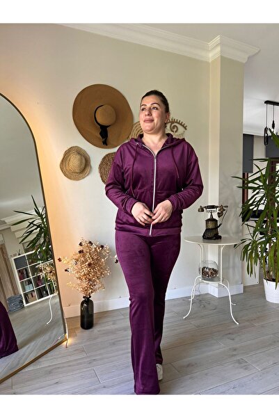 MJORA Flared Leggings Pants & Zippered Sweat Top and Bottom Set