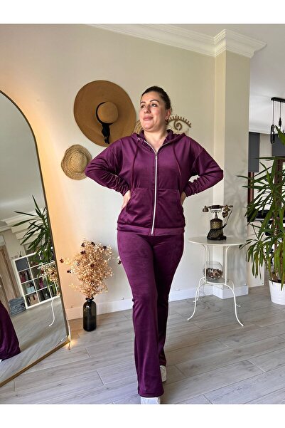 MJORA Flared Leggings Pants & Zippered Sweat Top and Bottom Set