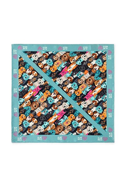 All We Need Is Pets Găsește bandana de mătase albastră Pink Bully pentru câin...