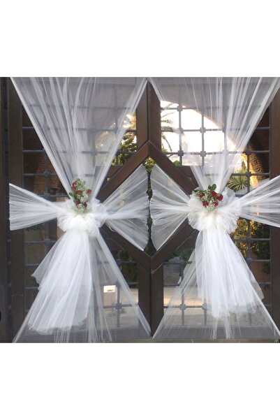 VENÜS MODA by Pınar Tul pentru decorare alb strălucitor, 3 metri lățime și 3 metri lungime, tul pentru decorarea ușii, strălucitor material elastic