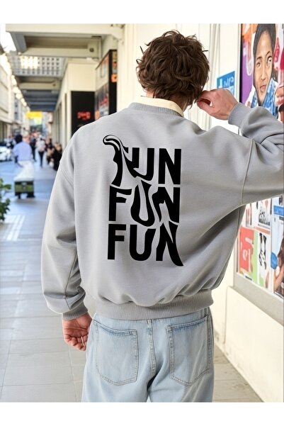 ArtYus Unisex Long Sleeve Fun Transfer Printed Crew Neck Sweatshirt