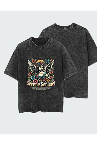 DEEFWEAR Tricou unisex cu imprimeu, spălat și uzat