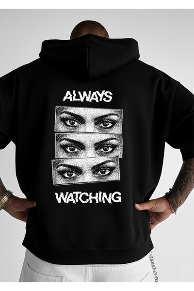 LORVEX هوديي بريميوم قصة فضفاضة 100% قطن دائمًا مطبوع (3 ألوان)