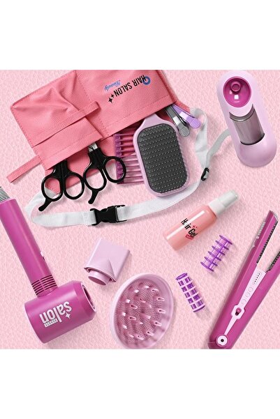 Tessari Hairdresser & Hair Care Playset with Accessories for Girls - 11 pieces