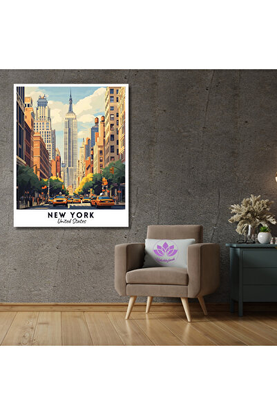 LİLYHOBBYLAND Sayılarla Boyama Seti Dünya Şehirleri 40x50cm: Amerika-NEW YORK