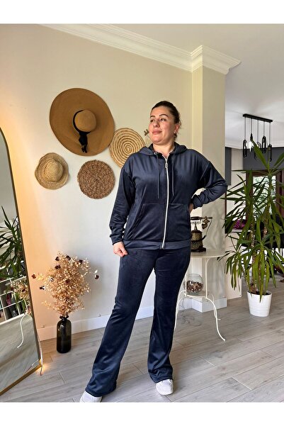 MJORA Flared Leggings Pants & Zippered Sweat Top and Bottom Set