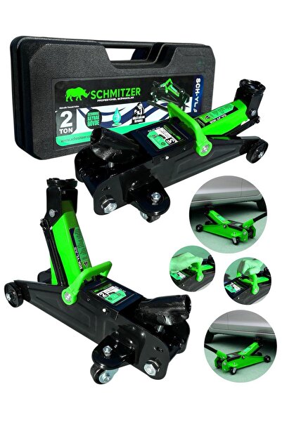 SCHMITZER 2,5 Ton’a Kadar Dayanıklı Çelik Araba Kaldırma Oto Krikosu Çantalı Tekerlekli Hidrolik Timsah Kriko