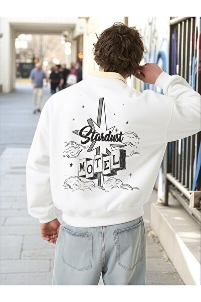 ArtYus Tricou unisex cu mânecă lungă Stardust Motel Transfer cu imprimeu Mări...
