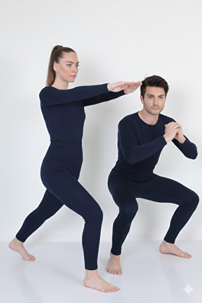 Isıl Termal | Cotton Unisex Thermal Comfortable Set Dark Blue (1 Piece)