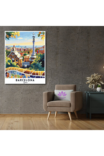 LİLYHOBBYLAND Sayılarla Boyama Seti Dünya Şehirleri 40x50cm: İspanya-BARSELONA