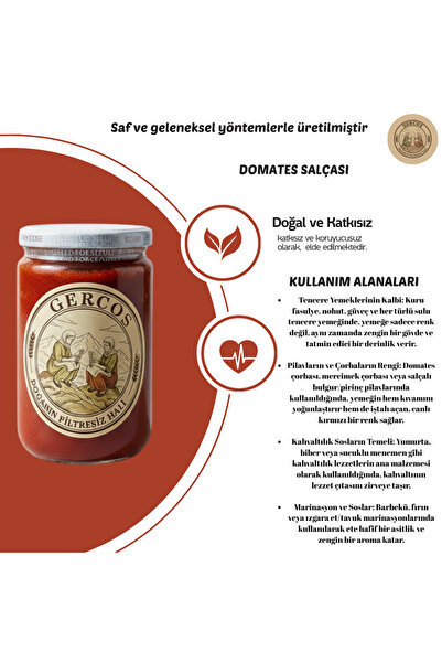 Gercos EV YAPIMI DOMATES SALÇASI 1KG
