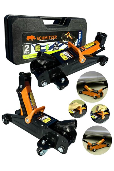 SCHMITZER 2,5 Ton’a Kadar Dayanıklı Çelik Araba Kaldırma Oto Krikosu Çantalı Tekerlekli Hidrolik Timsah Kriko