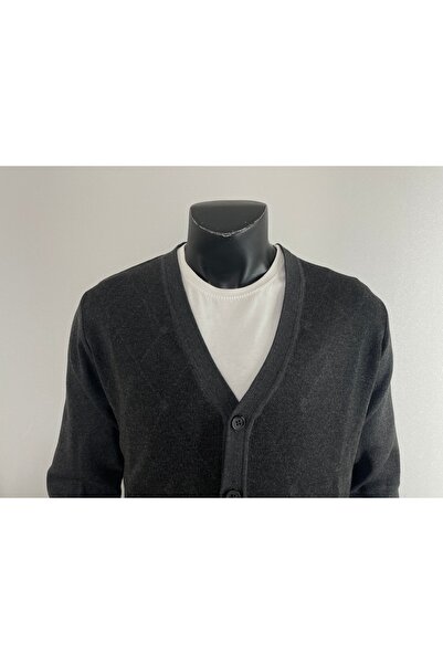 Sadık Collection Ateş Knitwear Patterned Buttoned Cardigan 5060