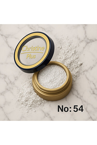 Christine Plus Toz Yapıda İnce Işıltılı Göz Farı - İnci Beyazı No:54 (Eyeshadow)