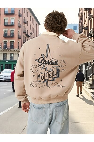 ArtYus Tricou unisex cu mânecă lungă Stardust Motel Transfer cu imprimeu Mări...