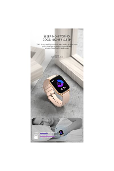 NeoHeaven WatchBand Rose Gold Smartwatch with heart rate, blood pressure, calories, notifications and sports modes