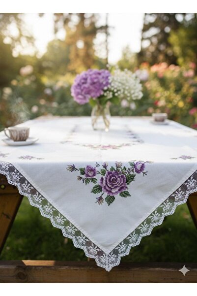 alinastore KANEVİÇE DESENLİ GÜPÜRLÜ DERTSİZ MASA ÖRTÜSÜ (120x160)