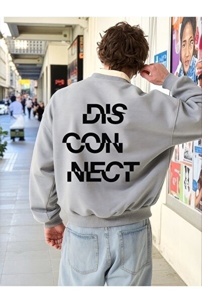 ArtYus Unisex Long Sleeve Disconnect Transfer Printed Crew Neck Sweatshirt