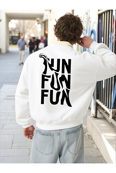 ArtYus Mânecă lungă unisex FUN Transfer cu imprimeu Mărime mare guler rotund ...