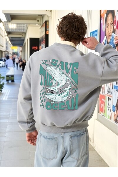 ArtYus Unisex Long Sleeve Stardust Motel Transfer Printed Crew Neck Sweatshirt