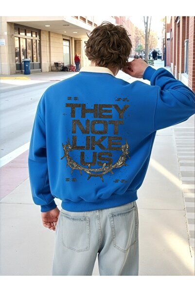 ArtYus Unisex Long Sleeve They Not Like Us Transfer Printed Plus Size Crew Neck Sweatshirt