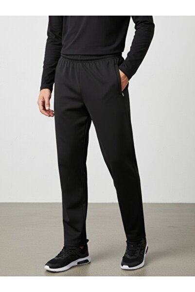 bumerangspor Erkek Dalgıç Kumaş Rahat Kesim Siyah Eşofman Altı