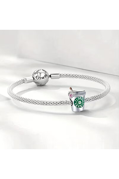 Singularis 925 Kaplama Kahve Bardağı Tasarım Bileklik Charmı