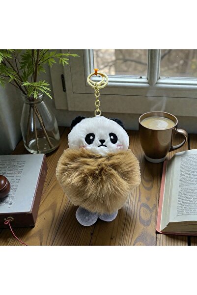 ÇERÇİ MELEK سلسلة مفاتيح من القطيفة على شكل باندا – زينة لطيفة للحقيبة