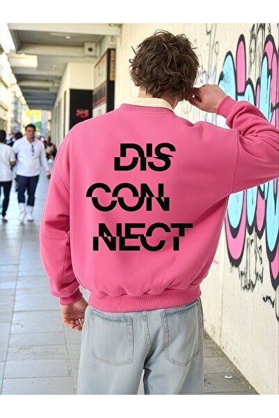 ArtYus سويت شيرت بأكمام طويلة للجنسين من Disconnect Transfer مطبوع مقاس كبير ...