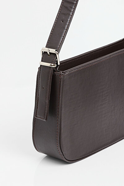 Modamorfo 010172 Flat Baguette Shoulder Bag - Brown