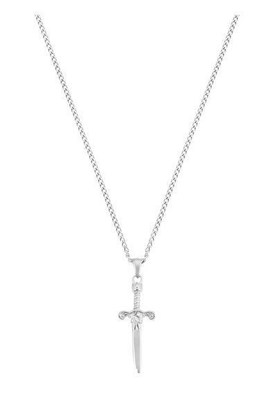 Atolyewolf Gümüş Kaplama Kırık Kılıç Kolye